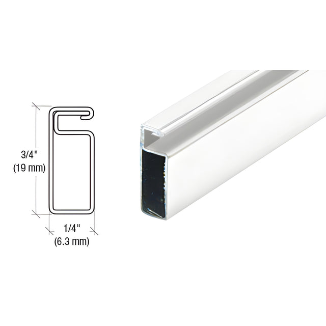 CRL White 3/4" x 1/4" Roll Formed Aluminum Screen Frame - 144"
