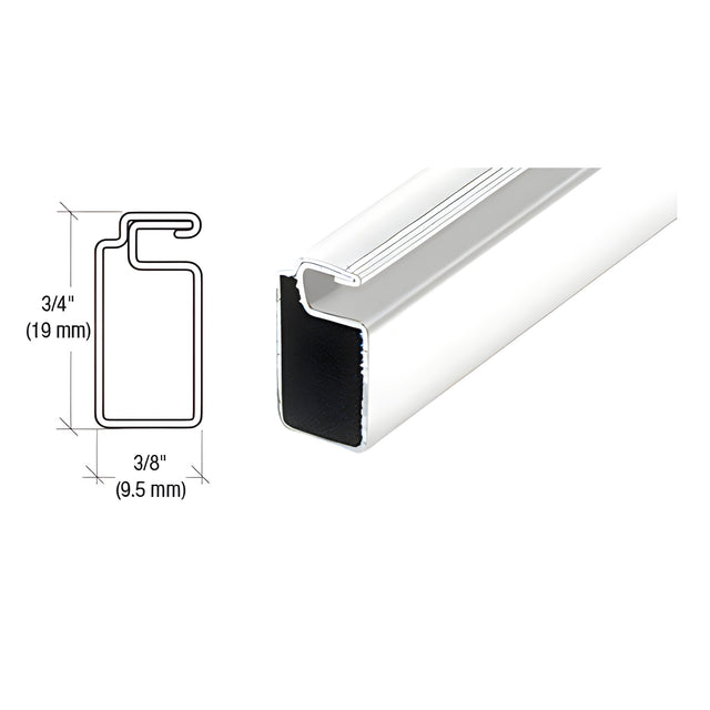 CRL White 3/4" x 3/8" Roll Formed Aluminum Screen Frame - 144"