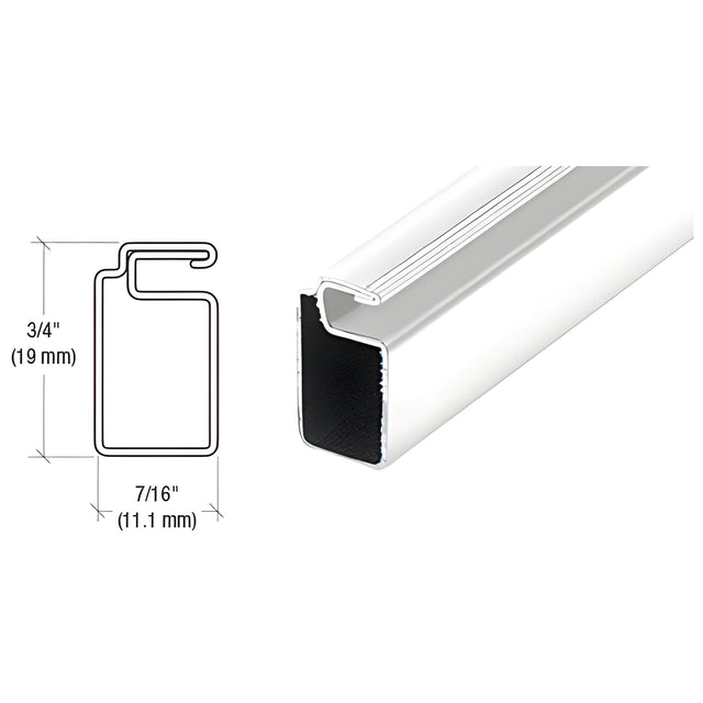 CRL White 3/4" x 7/16" Roll Formed Aluminum Screen Frame - 144"