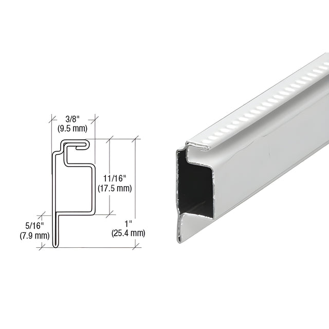 CRL White 5/16" Reversed Lip Screen Frame - 144"