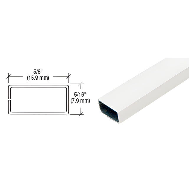 CRL White 5/8" x 5/16" Roll Formed Aluminum Spreader Bar