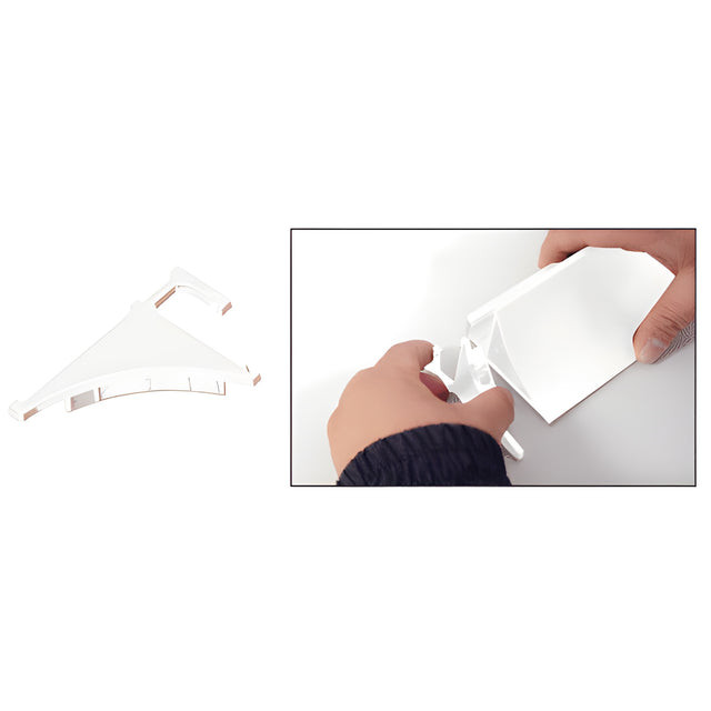 CRL White End Cap for 1/4" Aluminum Shelving Extrusion