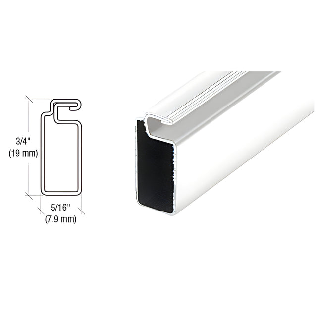 CRL White Finish 3/4" x 5/16" Roll Formed Screen Frame - 144"