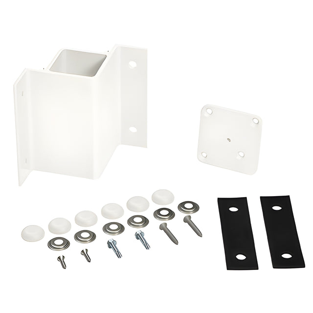 CRL White Inside 90 Degree Fascia Mount Bracket