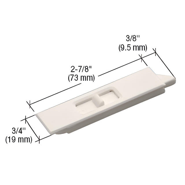 CRL White Mortised Tilt Latch