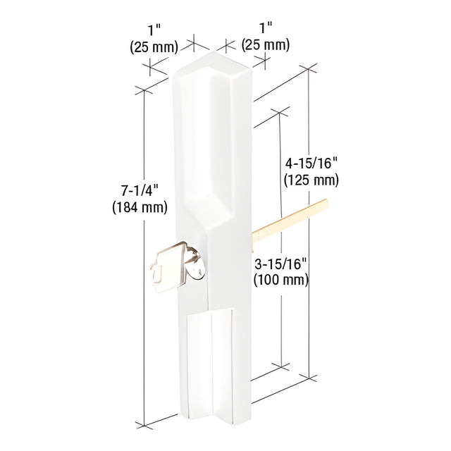 CRL White Pull and Keyed Locking Unit