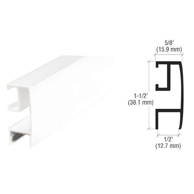 CRL White Rectangular Mirror Frame Extrusion