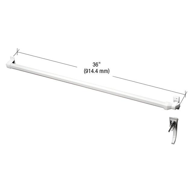 CRL White Screen and Storm Door Touch Bar Latch