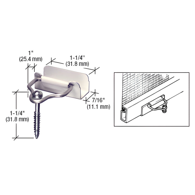CRL White Slip-On Bail Latches and Screws - Bulk