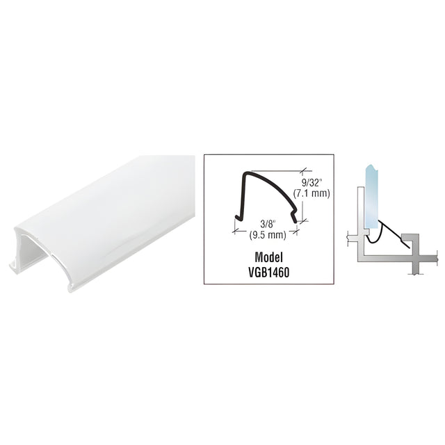 CRL White Snap-In Vinyl Glazing Bead