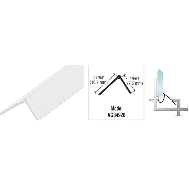 CRL White Snap-In Vinyl Glazing Bead
