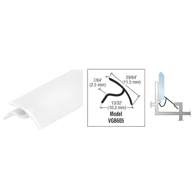CRL White Snap-In Vinyl Glazing Bead