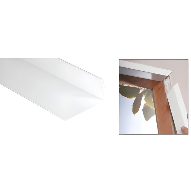 CRL White TrimQuick® 2" x 1" Vinyl 'L' Trim