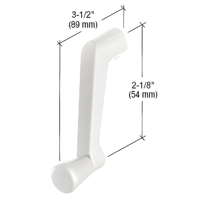 CRL White Window Operator Handle with 11/32" Spline Size