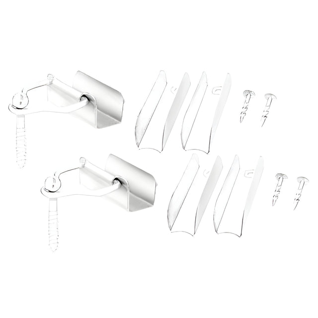 CRL White Window Screen Hardware Kit - Carded