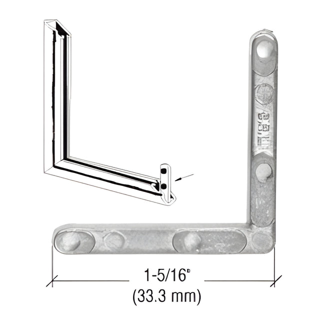 CRL Zinc Storm Window Corners for Miter Cut Fabrication