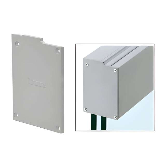 CRL285 Satin Anodized Series End Cover Plate for Top Track with Fixed Panel Adaptor
