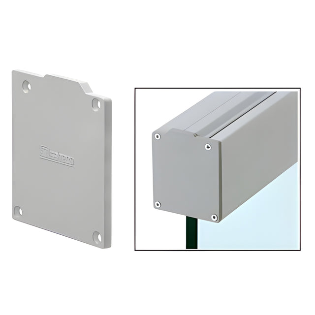 CRL285 Series Brushed Stainless Anodized End Cover Plate for Top Track without Fixed Panel Adapter