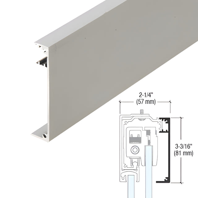 CRL285 Series Brushed Stainless Anodized Fixed Panel Adapter Cover for 1/2" Glass - 118"