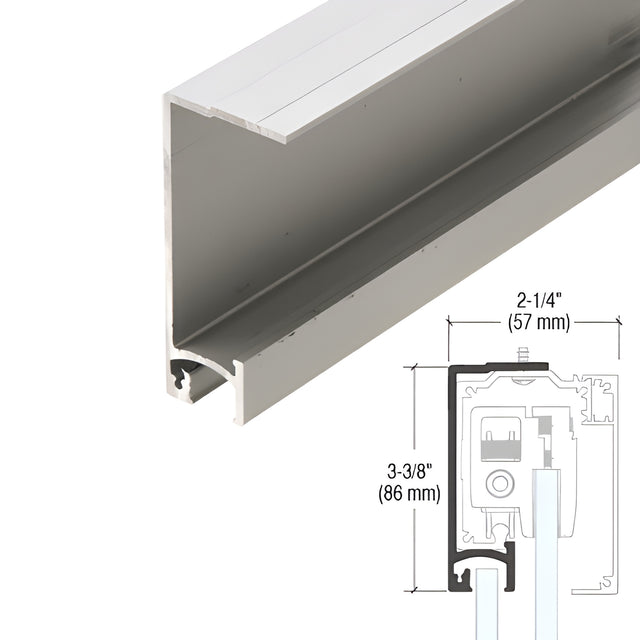 CRL285 Series Satin Anodized Fixed Panel Adapter for 1/2" (12 mm) Glass