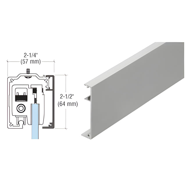 CRL285 Series Satin Anodized Top Track Cover - 118"