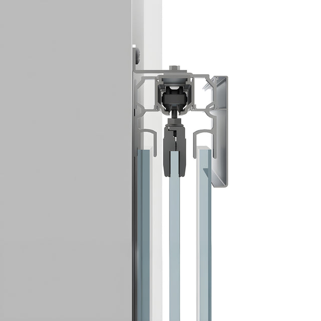 CRL50 Series Single Sliding Door with Two Fixed Panels Wall Mount Kit