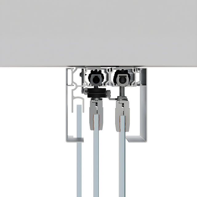 CRL50 Series Two Panel Telescoping Behind Fixed Panel Ceiling Mount Kit - Right Stacking Direction