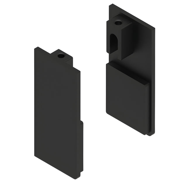 CRL51 Matte Black Wall Mount Kit End Cap