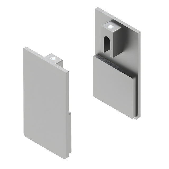 CRL51C Satin Anodized Ceiling Mount Kit End Cap