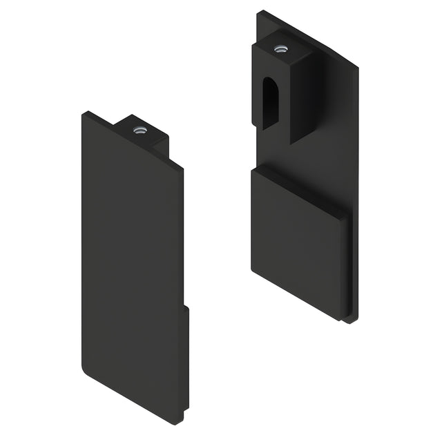 CRL70 Matte Black Series Top Track Wall Mount Kit End Cap