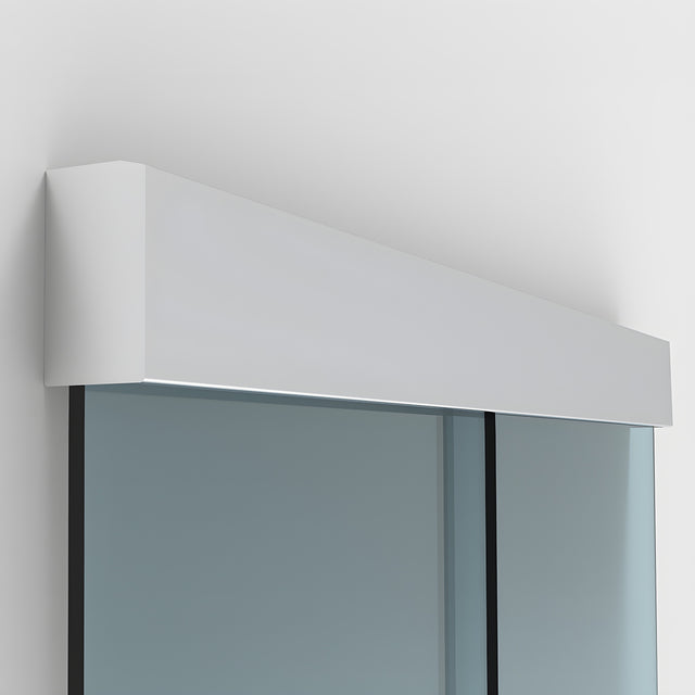CRL70 Satin Anodized Series Single Sliding Door with Fixed Panel Wall Mount Kit