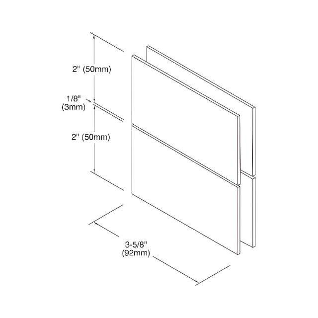 CRL Polished Chrome Cardiff Series Glass-to-Glass Mount Hinge