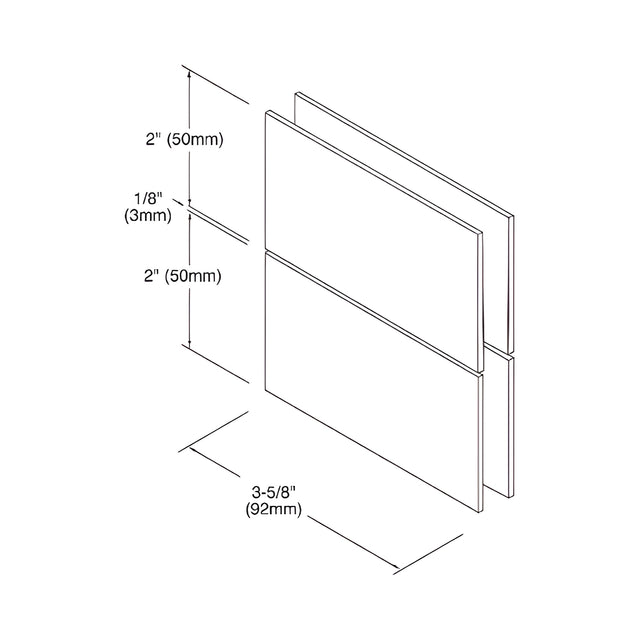 CRL Brushed Nickel Cardiff Series Glass-to-Glass Mount Hinge