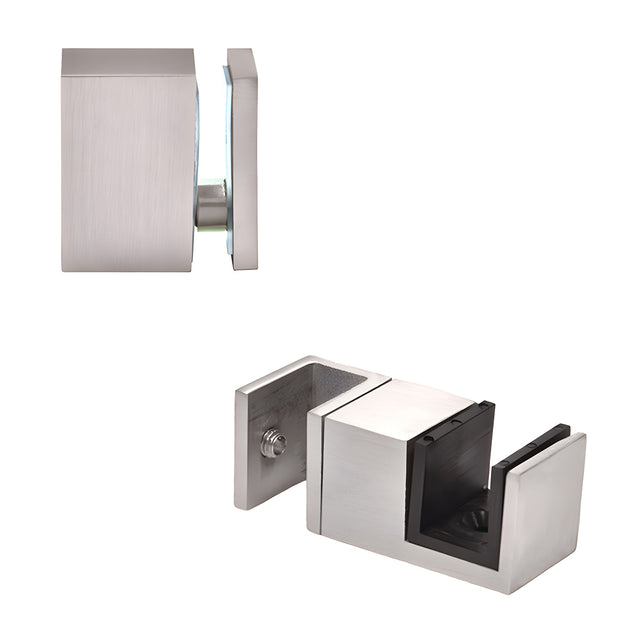CRL Brushed Stainless Steel Replacement 90 Degree Accessory Kit & Bottom Guide for Cavoli Sliding Shower Door System