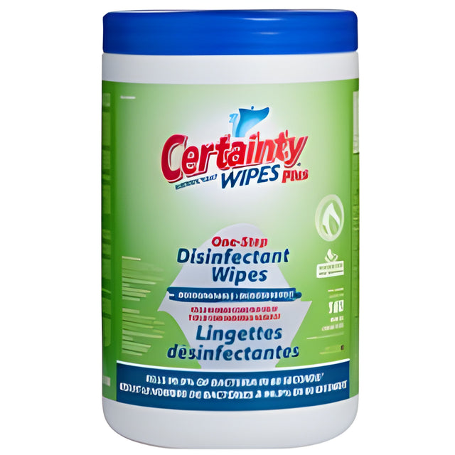 Certainty Biodegradable Plus Disinfectant Wipes – 160 Sheets x 6 canisters / Case