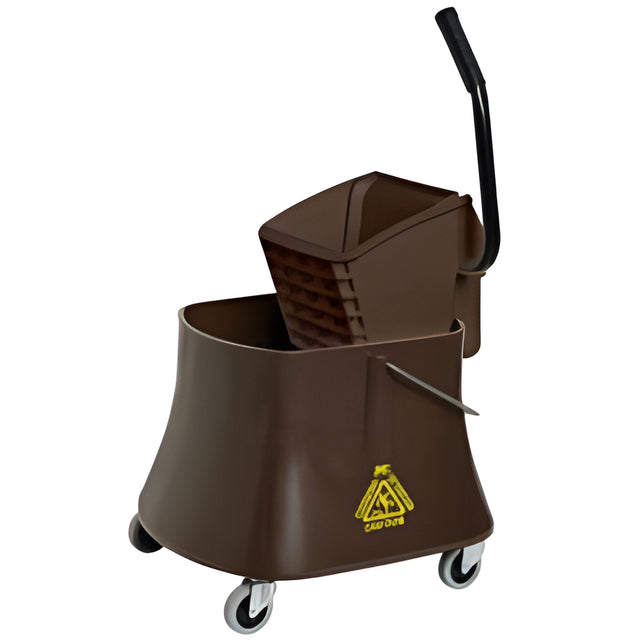 Champ Mop Bucket with Side Press Wringer, Brown, 40 Quart