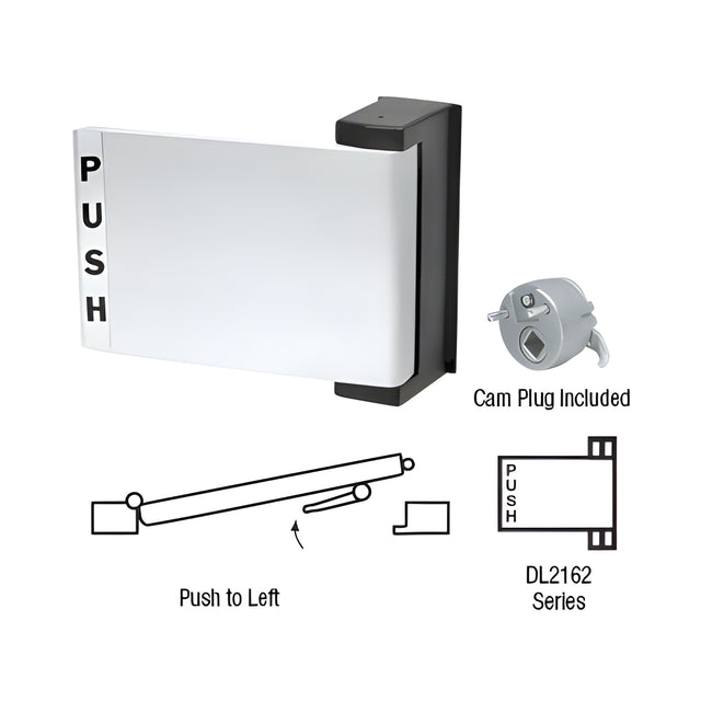 CRL Chrome Universal Push-Pull Paddle Handle - Push to Left