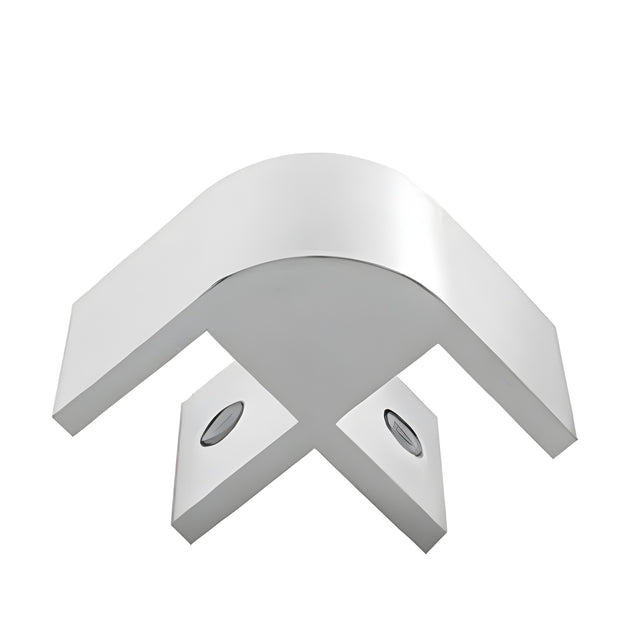 CRL Chrome Two-Way 90 Degree Standard Connector for 1/2" Glass