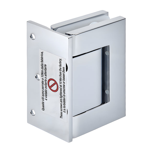 CRL Chrome Vernon Oil Dynamic Wall Mount Offset Back Plate - Hold Open Hinge