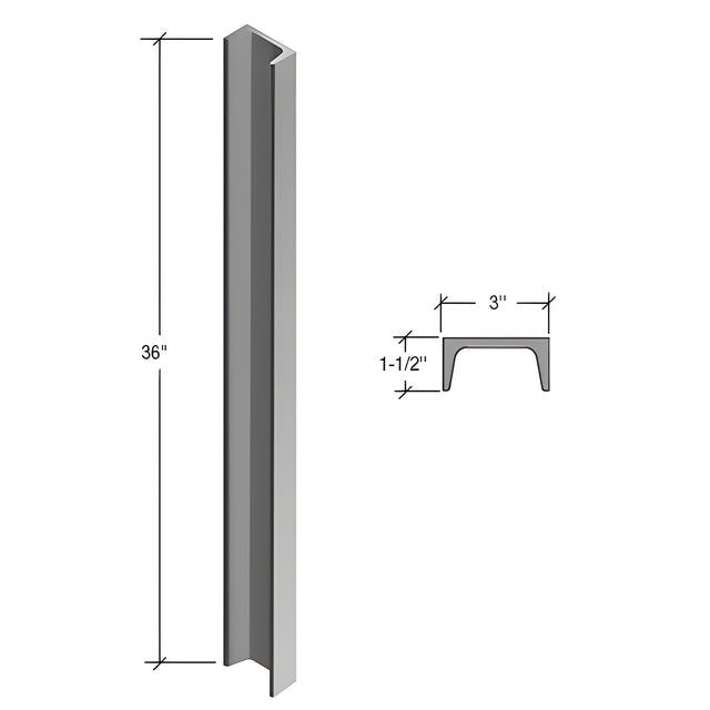 CRL 36" Cielo C-Shape Core Mount Stanchion