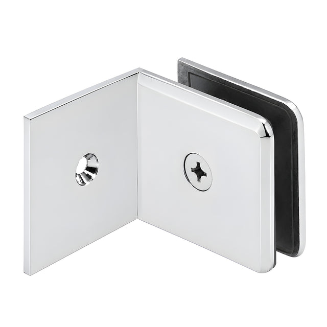 CRL Polished Chrome Fixed Panel Beveled Clamp With Large Leg