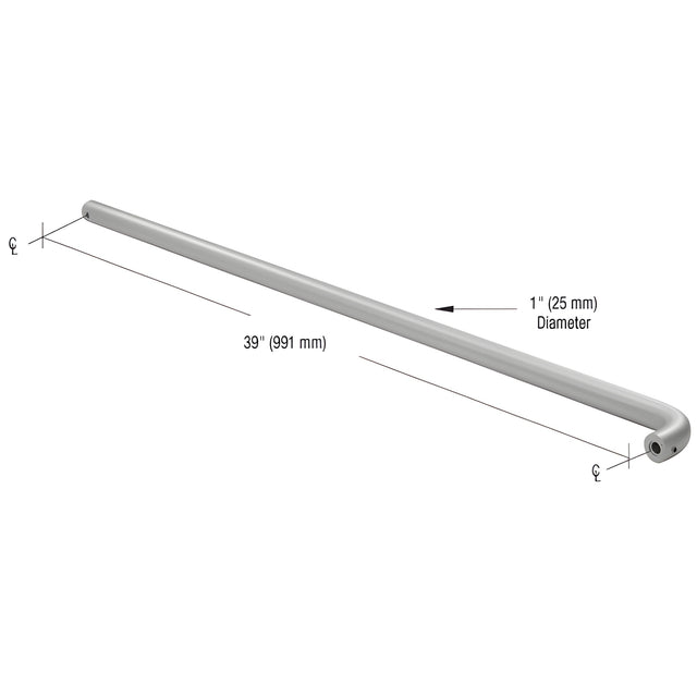 CRL Clear Anodized Astral Push Bar for 42" Door