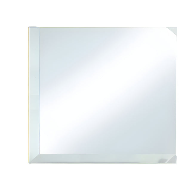 CRL Clear Mirror Glass 4" Square Beveled on 2 Sides