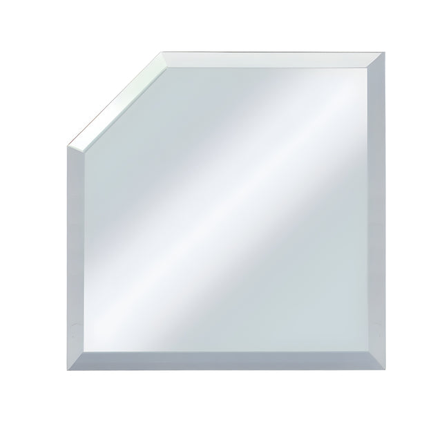 CRL Clear Mirror Glass 4" Mitered Corner Beveled on All 5 Sides