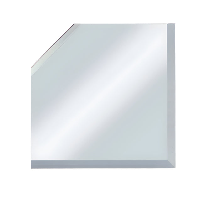 CRL Clear Mirror Glass 4" Mitered Corner Beveled on 3 Sides