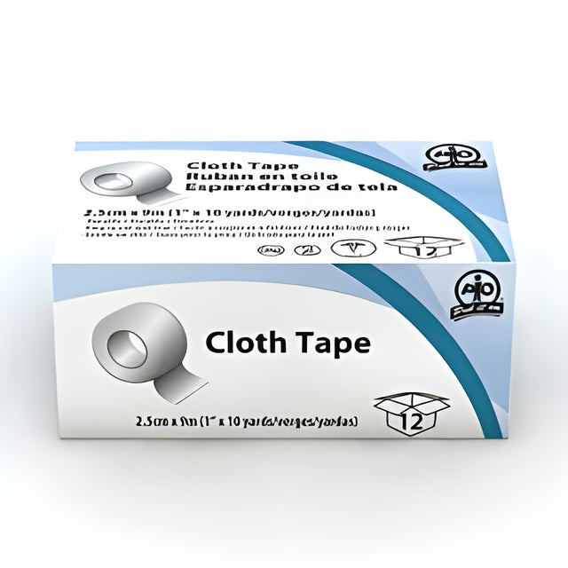 Cloth Tape, 2.5cm x 9m – 12 Rolls / Box – 12/Box