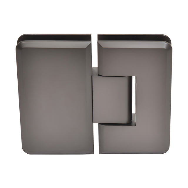 CRL Matte Gun Metal Cologne 180 Series 180º Glass-to-Glass Hinge