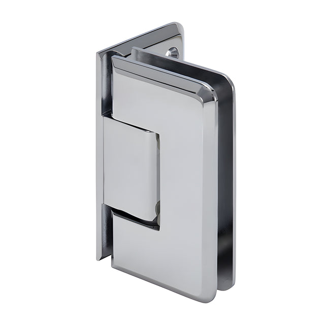 CRL Polished Chrome Cologne 544 Series 5 Degree Pre-Set Wall Mount Offset Back Plate Hinge