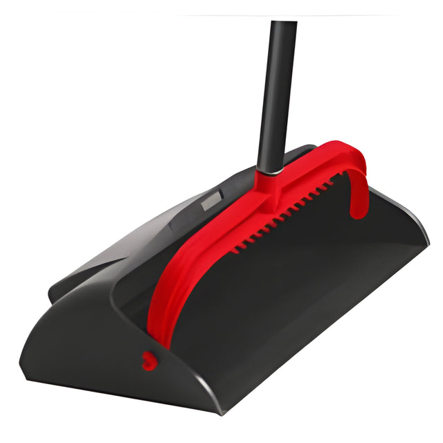 Colour-Coded Lobby Dust Pan, Metal Handle, Red – 6/Case