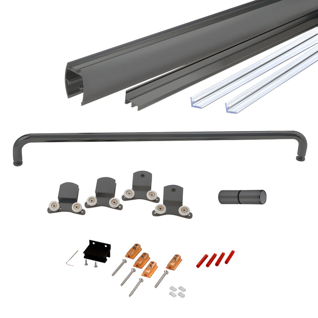 CRL Oil Rubbed Bronze 60" x 72" Cottage CK Series Sliding Shower Door Kit With Clear Jambs for 3/8" Glass
